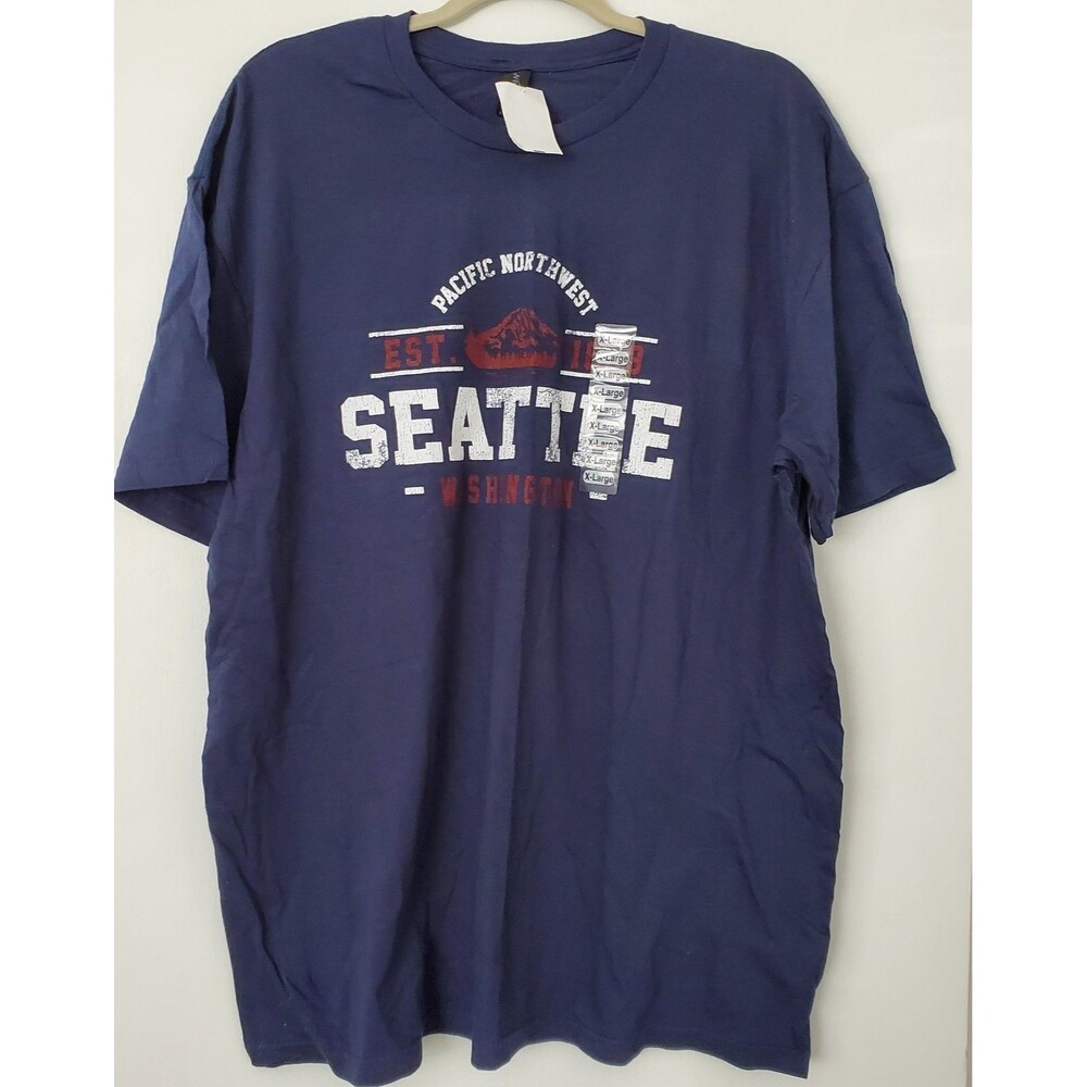 NWT Navy T-Shirt XL Short Sleeve. Pacific Northwest Seattle Washington Gildan